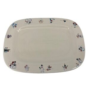 Bath & Body Works Holiday Edition 1999 Snowman Candle Tray Rectangular Platter